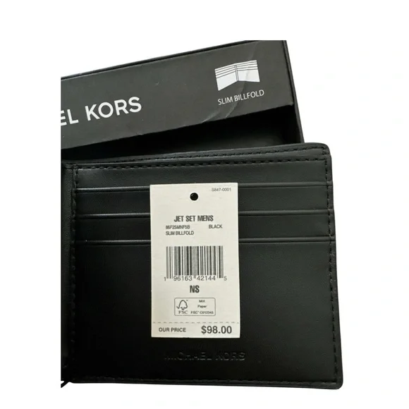 Michael Kors Jet Set Leather Bifold Wallet Black - Picture 7 of 8